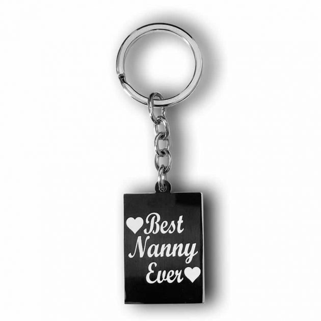 Personalized Best Nanny Ever Key Chain Gift | Custom Keyring Present | Gifts Engraving