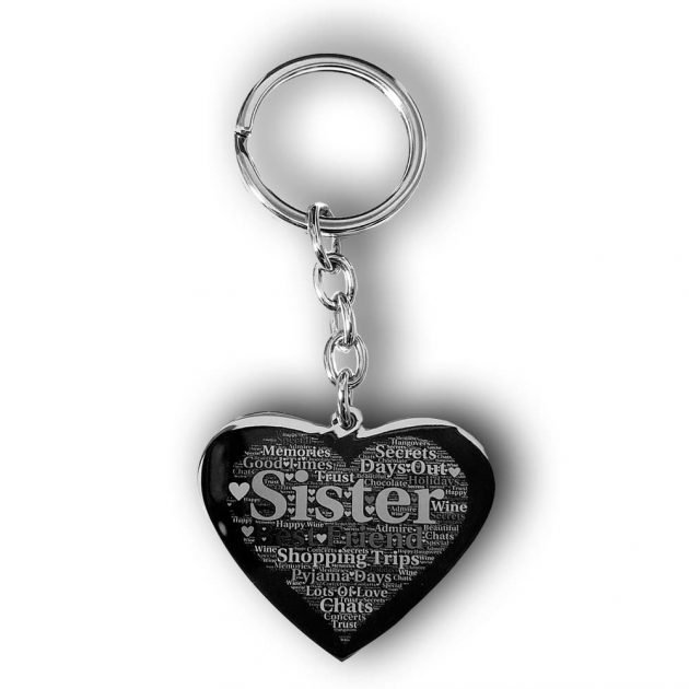 Sister Heart Keychain