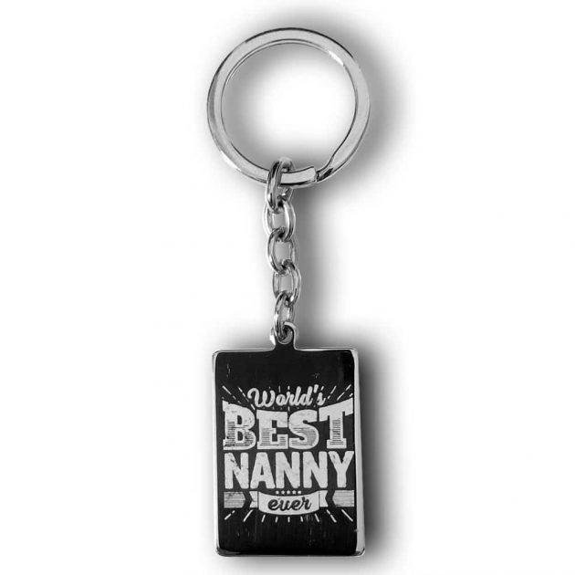 Personalized World's Best Nanny Ever Key Chain Gift | Custom Keyring | Gifts Engraving