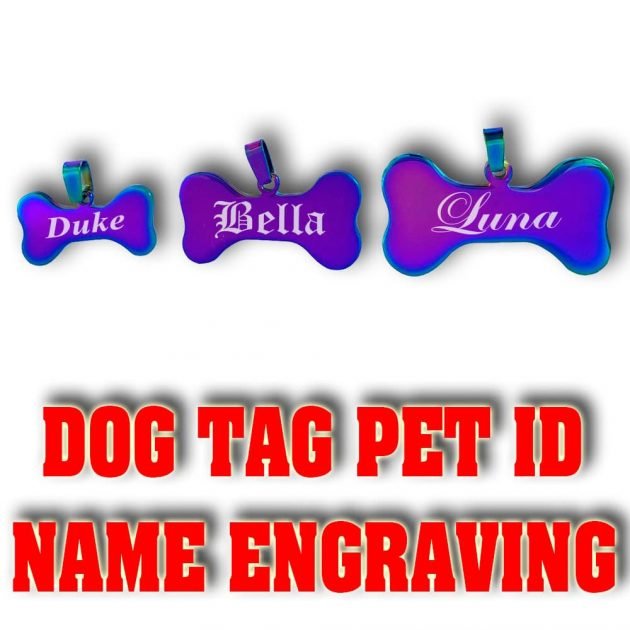 Colored Personalized Pet ID Bone - Image 2