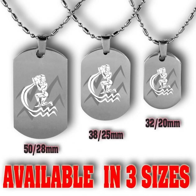 Personalised Aquarius Dog Tag Horoscope | Aquarius Dog Tag | Gifts Engraving