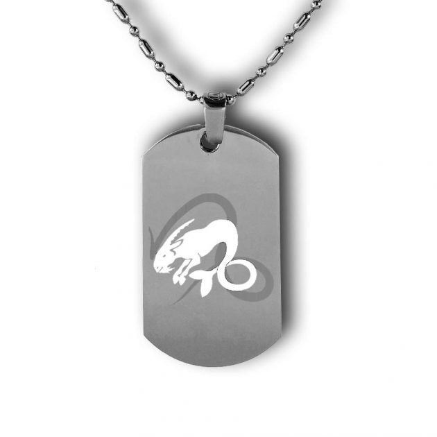 Personalised Capricorn Dog Tag Horoscope | Capricorn Dog Tag | Gifts Engraving