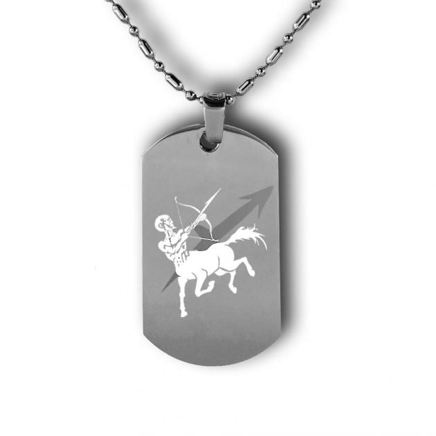 Personalised Sagittarius Dog Tag Horoscope | Custom Sagittarius Dog Tag | Gifts Engraving