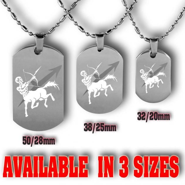 Personalised Sagittarius Dog Tag Horoscope | Sagittarius Dog Tag | Gifts Engraving