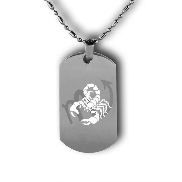 Personalised Scorpio Dog Tag Horoscope | Custom Scorpio Dogtag | Gifts Engraving