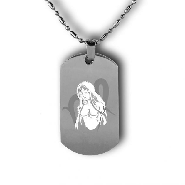 Personalised Virgo Dog Tag Horoscope | Custom Virgo Dog Tag | Gifts Engraving