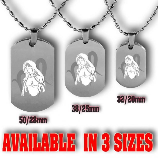 Personalised Virgo Dog Tag Horoscope | Custom Virgo Dog Tag | Gifts Engraving