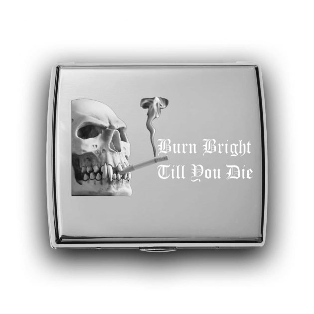 Unique Personalized Smoking Skull Cigarette Case Gift